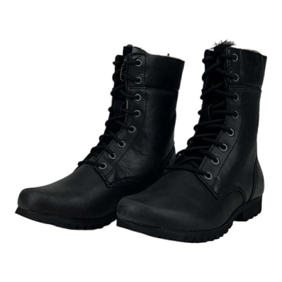 New Women Caterpillar CAT Winter Alexi Combat Black Ankle Boots US 7.5 /EU 38.5 - Picture 1 of 10